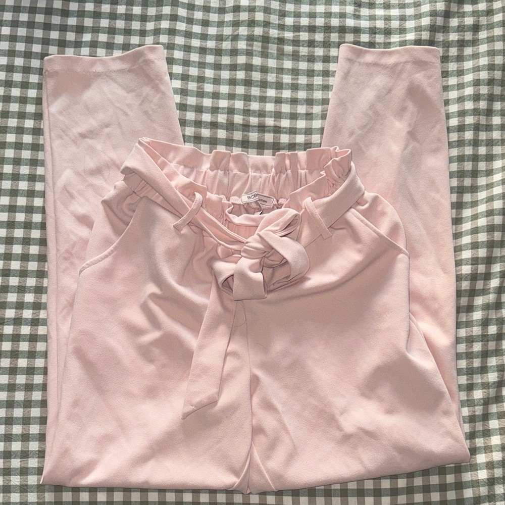BCBGeneration Pink High-Waisted Trousers